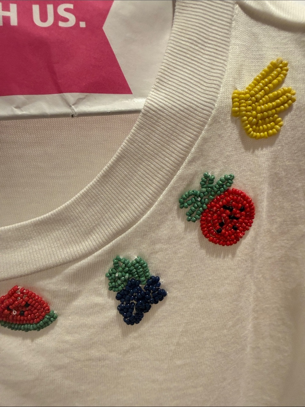 FARM Rio White Tank Top with Colorful Fruit Embroidery - Picture 4 of 4